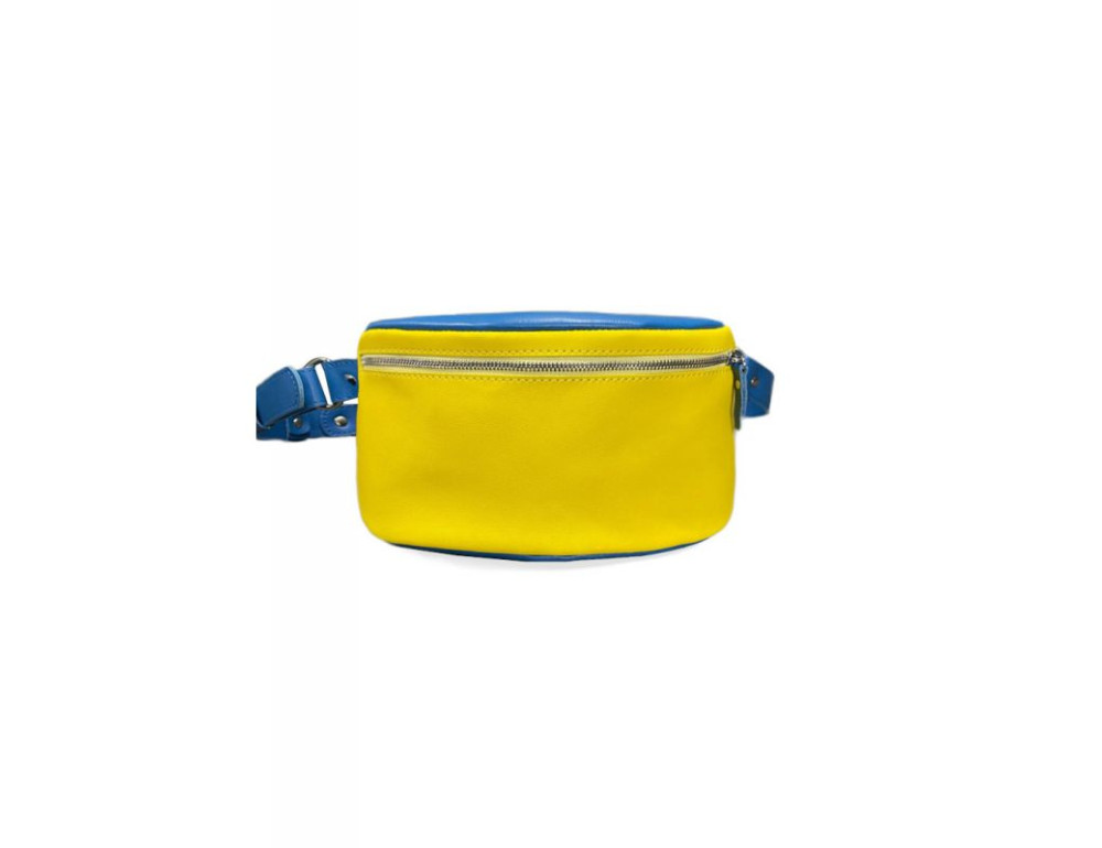 Шкіряна сумка в патріотичних кольорах, синьо-жовта TW-BeltBag-yell-blue - Фотографія № 4