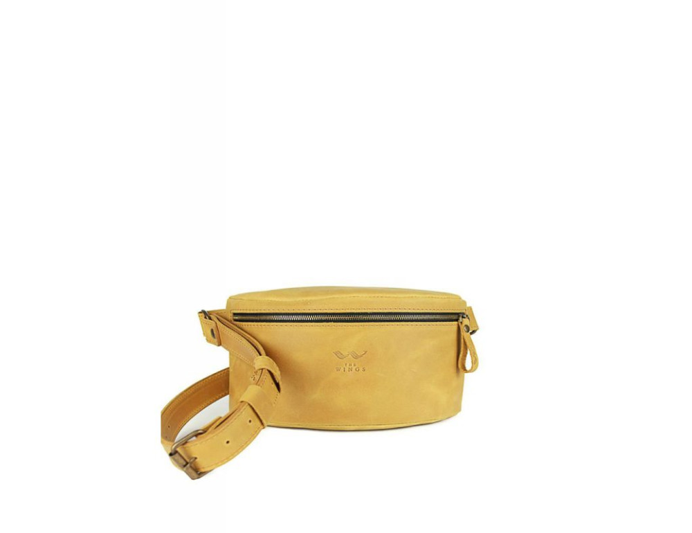 Шкіряна поясна сумка жовта вінтажна TW-BeltBag-yell-crz - Фотографія № 1 Шкіряна поясна сумка жовта вінтажна TW-BeltBag-yell-crz - Фотографія № 1