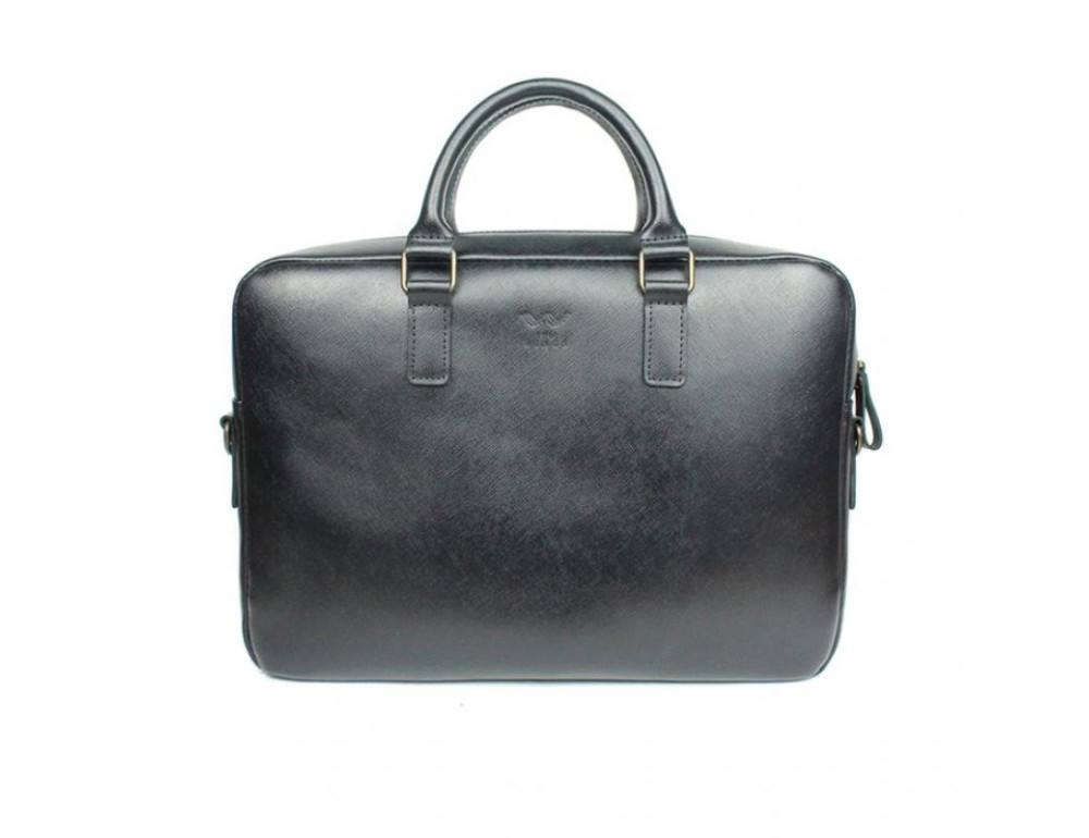 Шкіряна ділова сумка Briefcase 2.0 чорний саф'ян TW-Briefcase-2-black-saf - Фотографія № 2