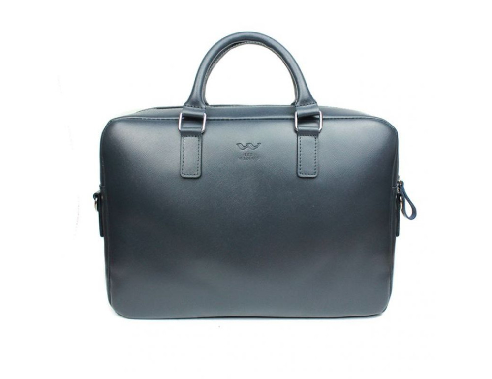 Шкіряна ділова сумка Briefcase 2.0 синій саф'ян TW-Briefcase-2-blue-saf - Фотографія № 2