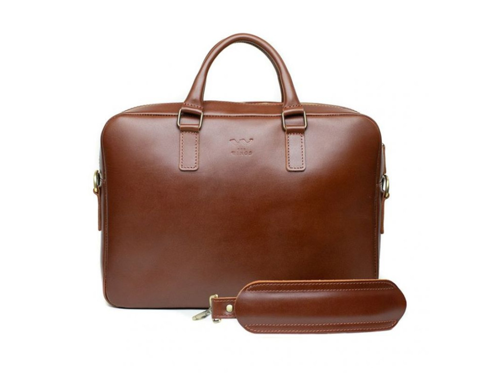 Шкіряна ділова сумка Briefcase 2.0 світло-коричневий TW-Briefcase-2-kon-ksr - Фотографія № 2