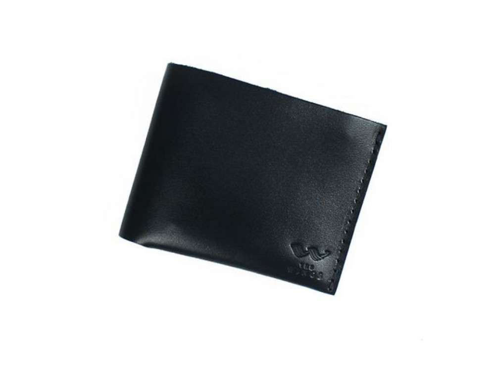 Кожаный кошелек Mini с монетницей черный TW-CW-Mini-black-ksr - Фото № 2