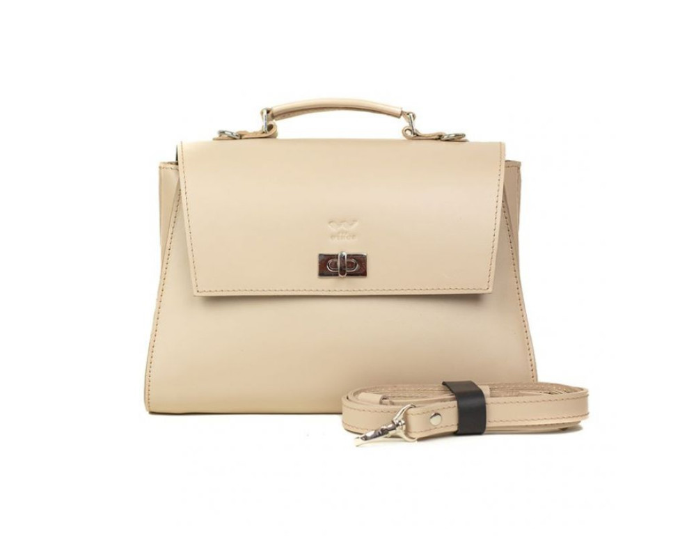 Жіноча шкіряна сумка Classic бежева TW-Classic-beige-ksr - Фотографія № 2