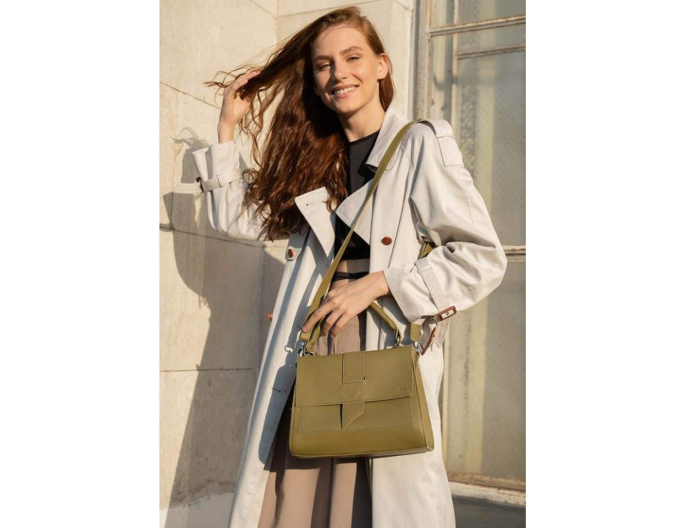 Женская кожаная сумка Ester оливковая TW-Ester-olive - Фото № 1 Женская кожаная сумка Ester оливковая TW-Ester-olive - Фото № 1