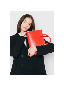 Жіноча шкіряна сумка Fancy червона TW-Fency-red-ksr