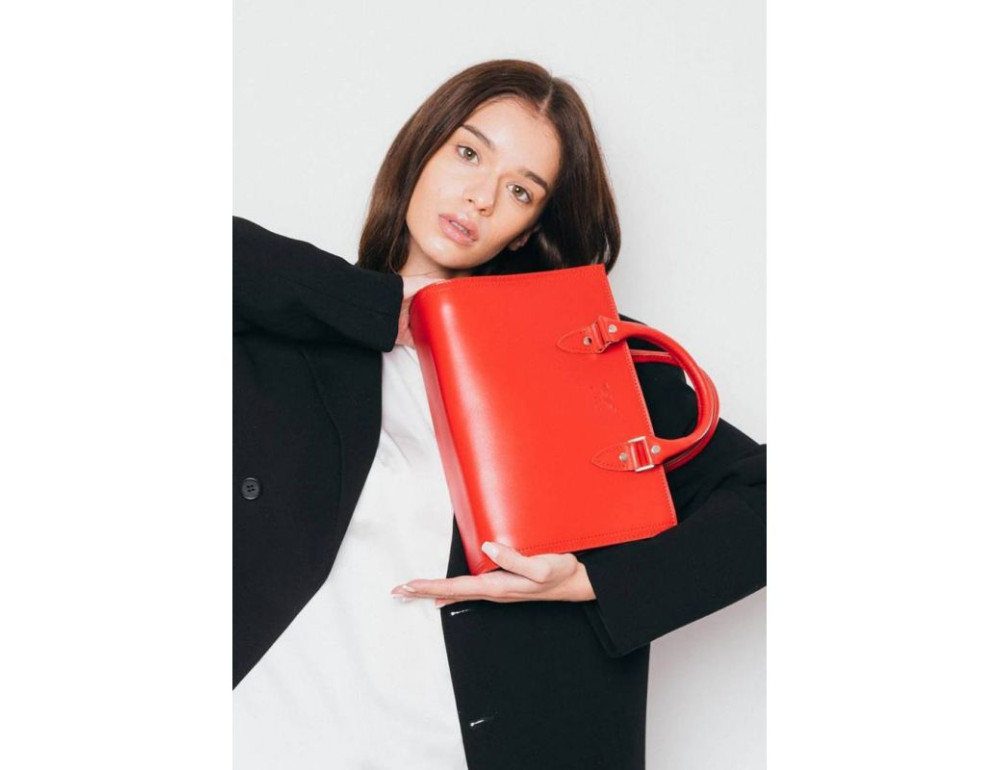Жіноча шкіряна сумка Fancy червона TW-Fency-red-ksr - Фотографія № 2