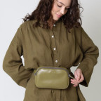 Жіноча шкіряна сумка поясна/кроссбоді Holly оливкова TW-Holly-olive - Фотографія № 108