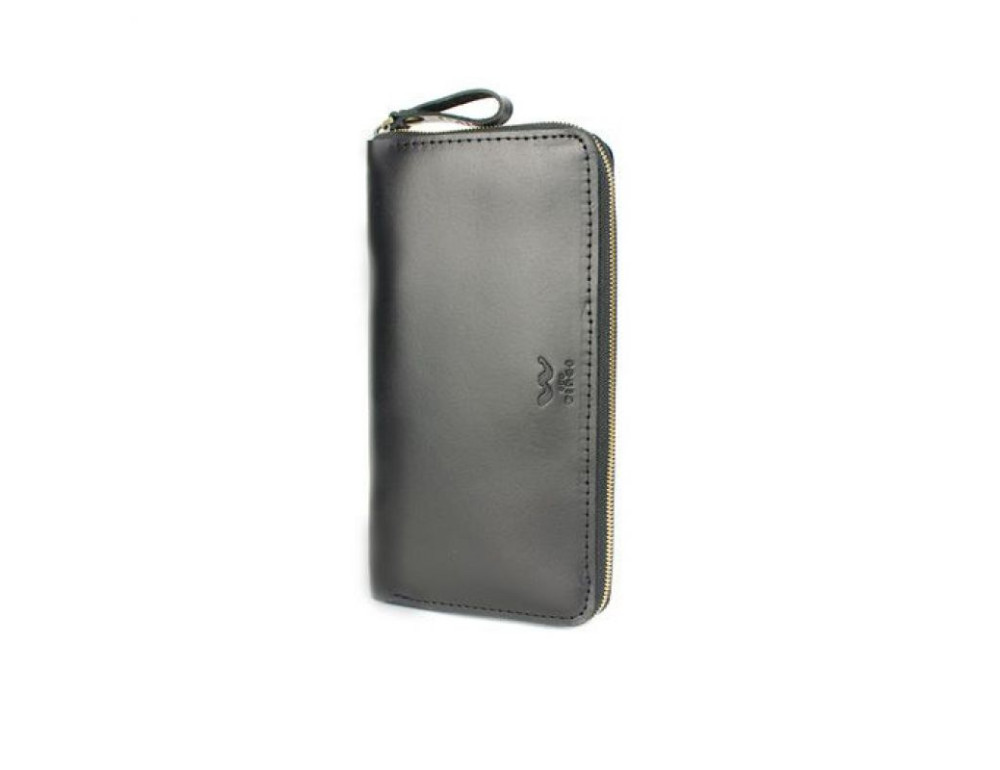 Шкіряне портмоне Keeper zip чорний TW-Keeper-zip-2-black-ksr - Фотографія № 2