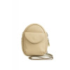 Кожаная женская мини-сумка Kroha бежевая флотар TW-Kroha-beige-flo-bl
