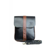 Чоловіча шкіряна сумка Mini Bag чорно-коричнева TW-Mini-bag-m-black-kon-ksr