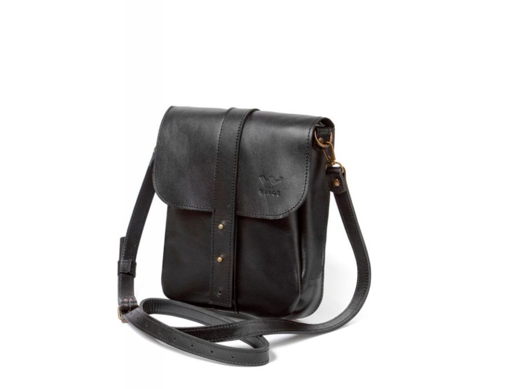 Чоловіча шкіряна сумка Mini Bag чорна TW-Mini-bag-m-black-ksr - Фотографія № 1 Чоловіча шкіряна сумка Mini Bag чорна TW-Mini-bag-m-black-ksr - Фотографія № 1