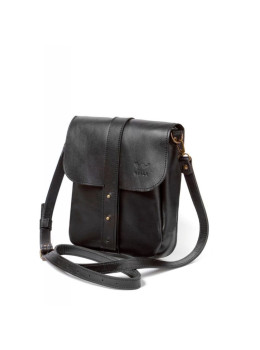 Чоловіча шкіряна сумка Mini Bag чорна TW-Mini-bag-m-black-ksr