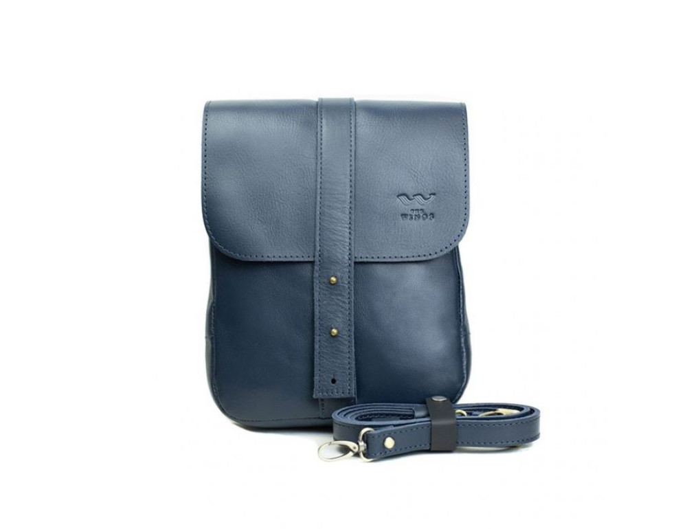 Чоловіча шкіряна сумка Mini Bag синя TW-Mini-bag-m-dark-blue - Фотографія № 2