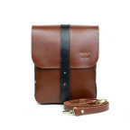 Чоловіча шкіряна сумка Mini Bag коричнево-чорна TW-Mini-bag-m-kon-black-ksr - Фотографія № 102