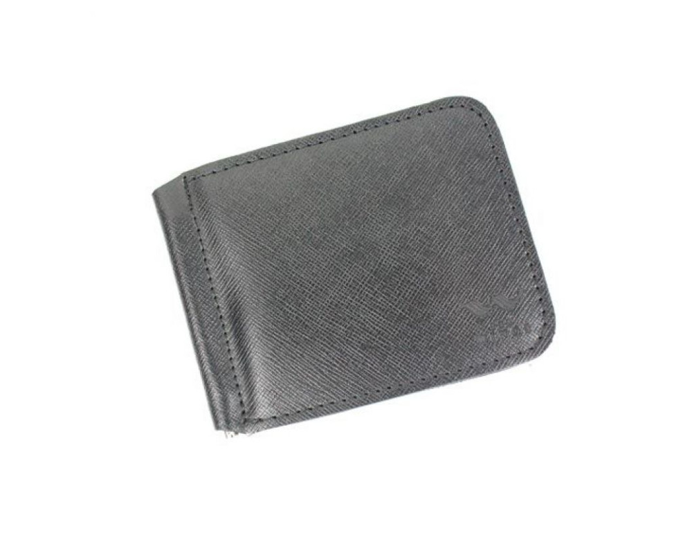 Кожаный зажим для денег черный сафьян TW-MoneyClip-black-saf - Фото № 2
