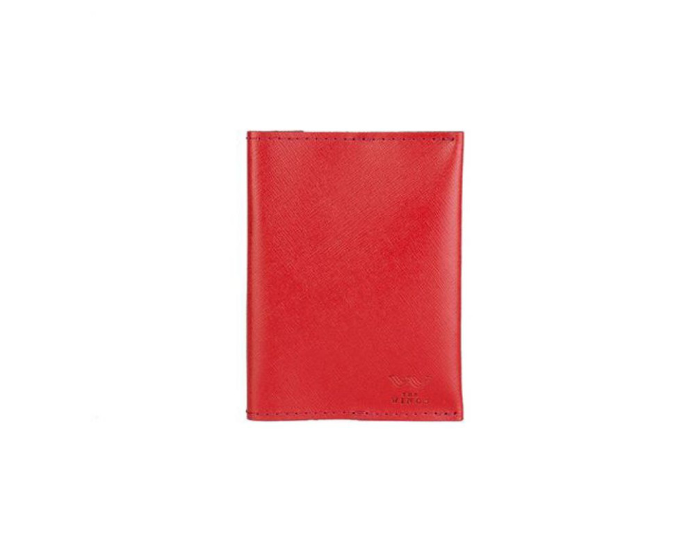 Кожаная паспортная обложка красная сафьян TW-PH-red-saf - Фото № 2