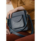 Жіноча шкіряна сумка Stella темно-синя TW-Stella-navy-blue - Фотографія № 101
