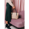 Кожаный шоппер Walker Mini светло-бежевый флотар The Wings TW-Walker-beige-flo