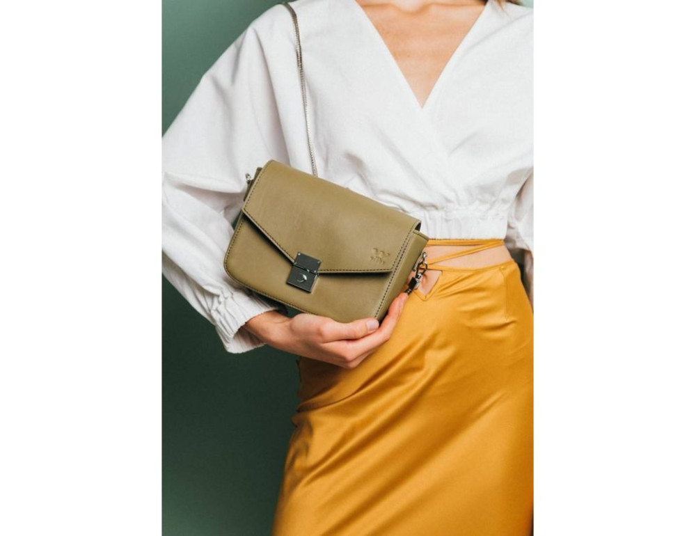 Женская кожаная сумочка Yoko оливковая TW-Yoko-olive - Фото № 1 Женская кожаная сумочка Yoko оливковая TW-Yoko-olive - Фото № 1