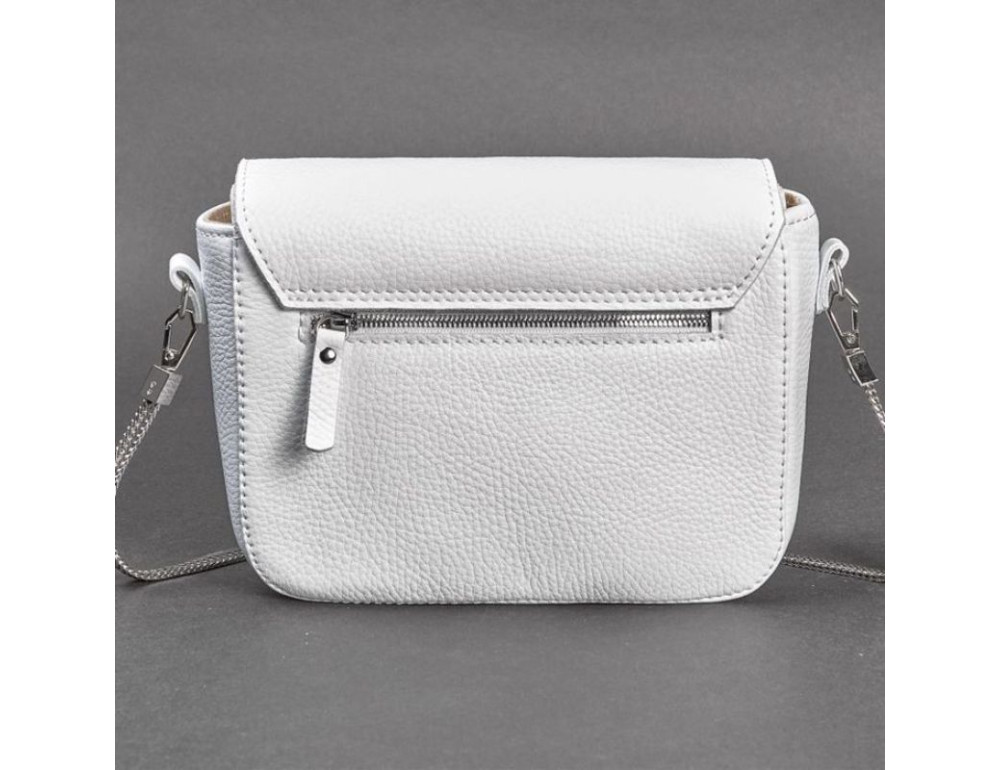 Жіноча шкіряна сумочка Yoko біла флотар TW-Yoko-white-flo - Фотографія № 4