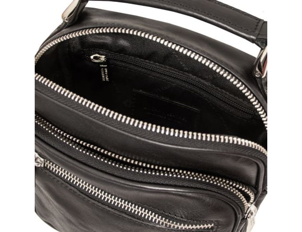 Сумка мужская кожаная через плечо Tuscany Leather Paul TL142457 Black - Фото № 4
