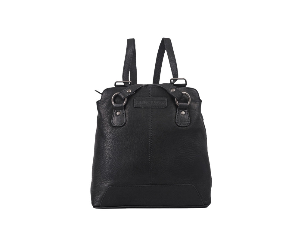 Сумка-рюкзак шкіряна Hill Burry HB4065 Black - Фотографія № 2