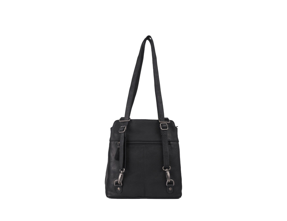Сумка-рюкзак шкіряна Hill Burry HB4065 Black - Фотографія № 3