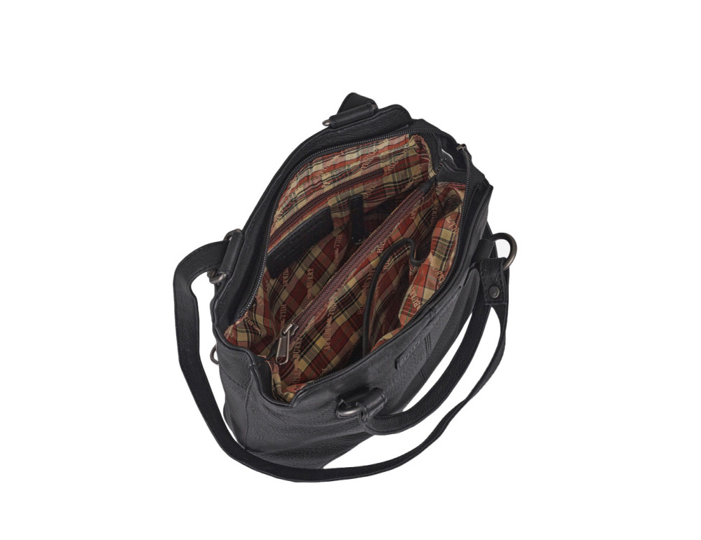 Сумка-рюкзак шкіряна Hill Burry HB4065 Black - Фотографія № 4