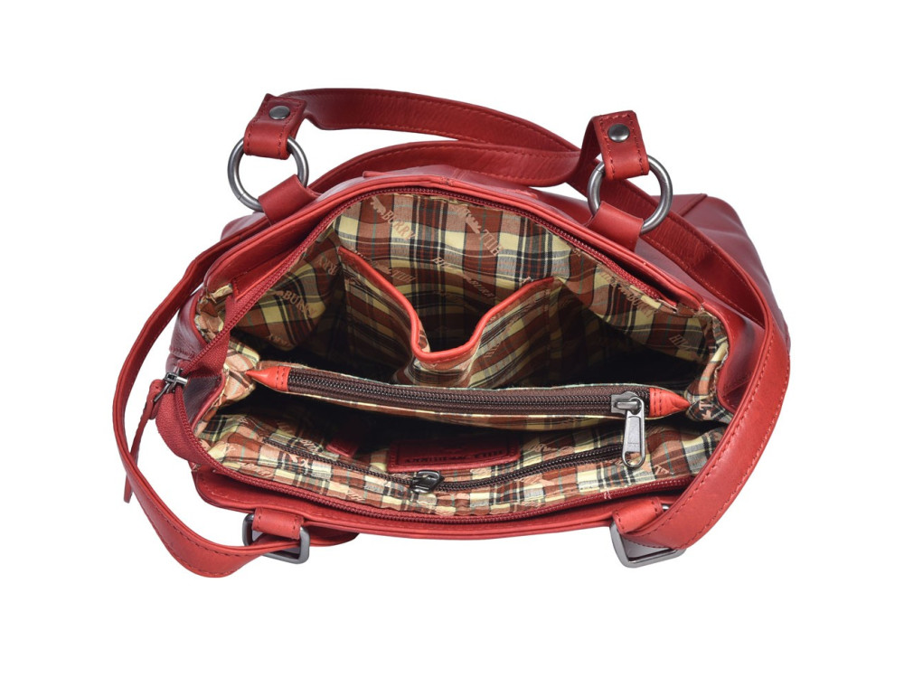 Сумка-рюкзак шкіряна Hill Burry HB4065 Red - Фотографія № 5