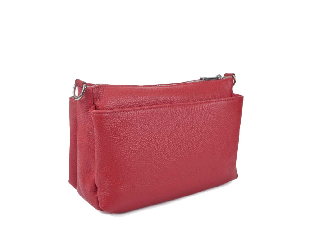 Сумка женская кожаная кросс-боди Virginia Conti Vc01638 Red - Фото № 3