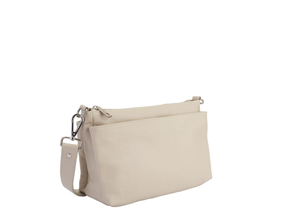 Сумка жіноча шкіряна крос-боді Virginia Conti Vc01638 BEIGE - Фотографія № 3