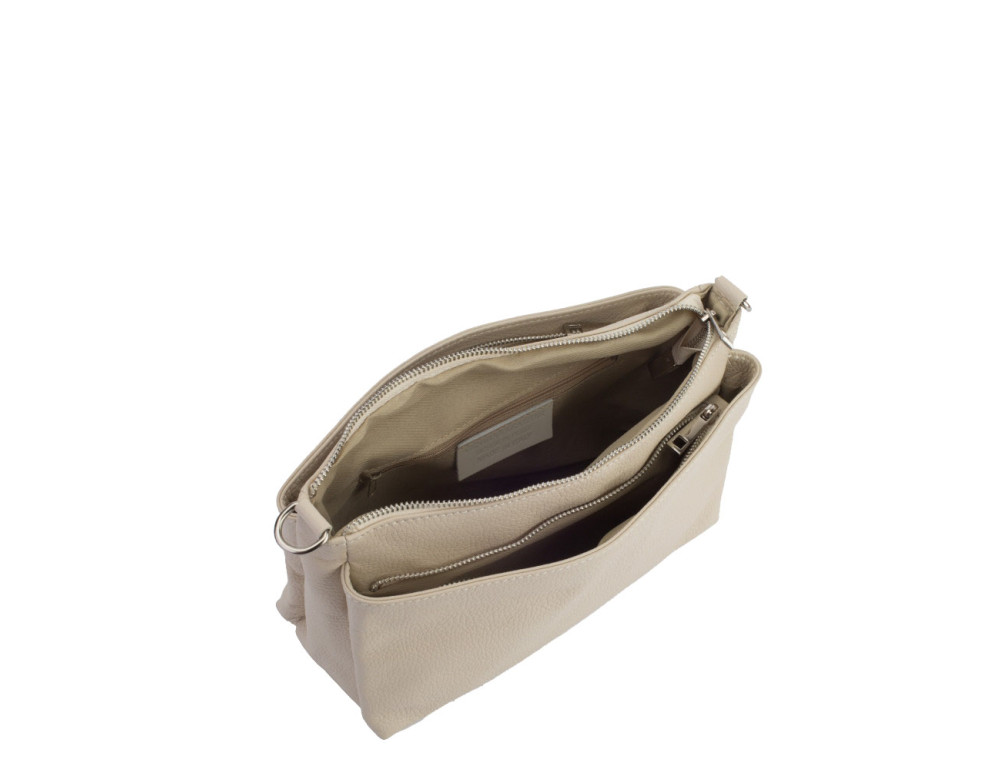 Сумка жіноча шкіряна крос-боді Virginia Conti Vc01638 BEIGE - Фотографія № 4