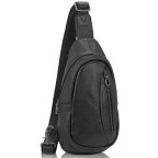 Сумка-слинг черная мужская Tiding Bag 10030A - Фото № 100