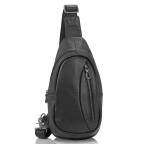 Сумка-слинг черная мужская Tiding Bag 10030A - Фото № 103