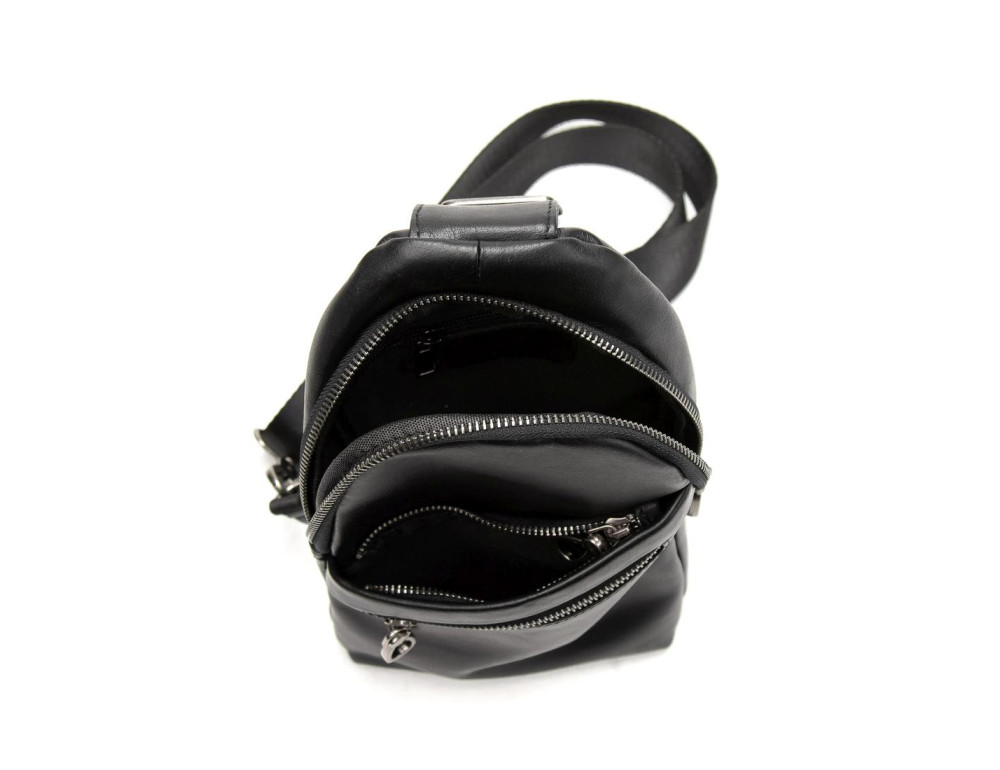 Сумка-слинг черная мужская Tiding Bag 10031A - Фото № 5