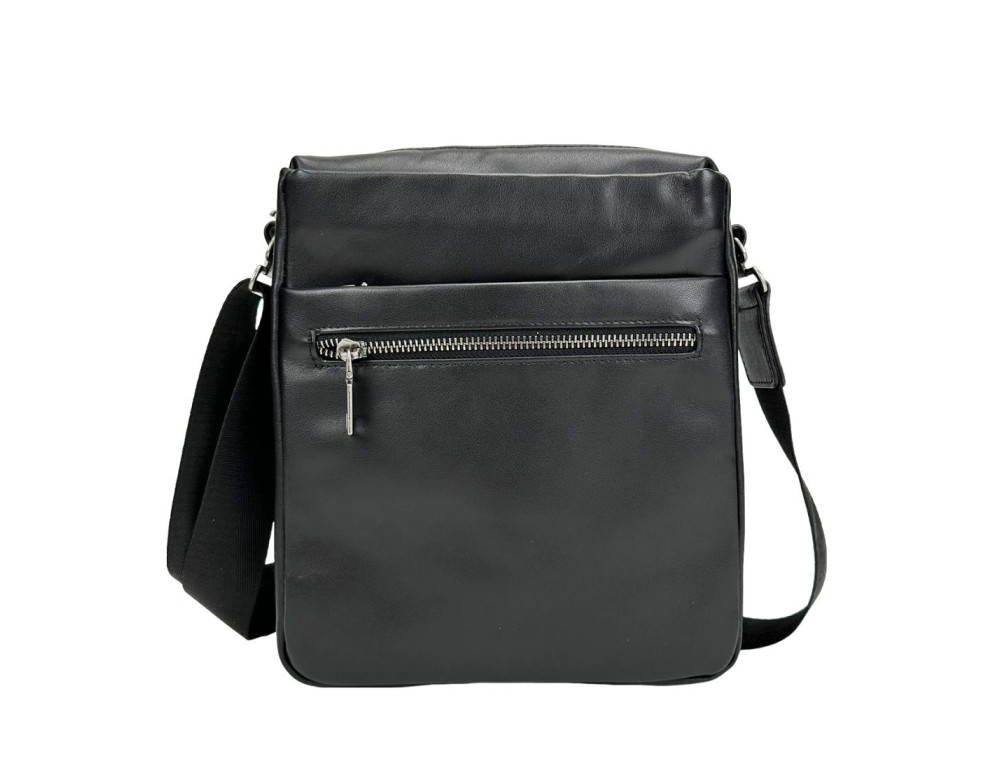 Сумка чоловіча шкіряна чорна Tiding Bag 1007A - Фотографія № 3