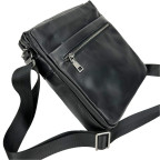 Сумка чоловіча шкіряна чорна Tiding Bag 1007A - Фотографія № 104