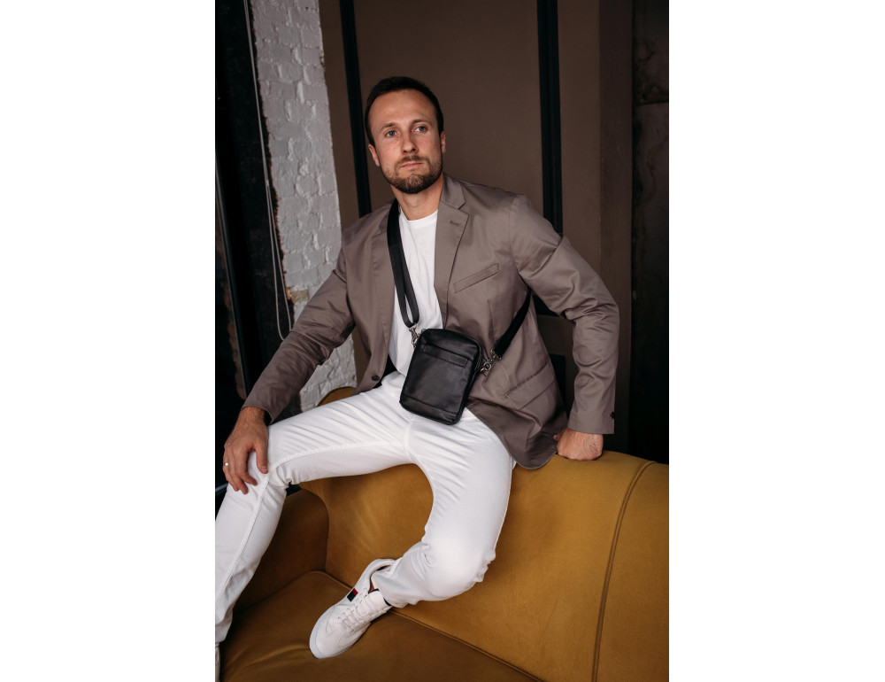 Шкіряна сумка через плече Tiding Bag 1631A - Фотографія № 6