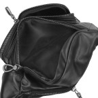 Чёрная кожаная бананка мужская Tiding Bag 310A - Фото № 101