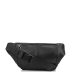 Чёрная кожаная бананка мужская Tiding Bag 310A - Фото № 102