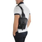 Сумка-слинг черная мужская Tiding Bag 312A - Фото № 105
