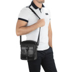 Чоловіча шкіряна сумка через плече чорна Tiding Bag 316A - Фотографія № 104