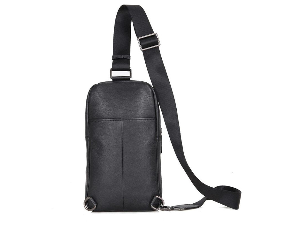 Сумка на грудь мужская кожаная слинг Tiding Bag 4001A - Фото № 7