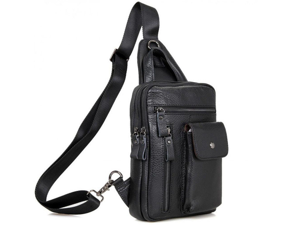 Мужской кожаный рюкзак-слинг на одно плечо Tiding Bag 4006A - Фото № 1 Мужской кожаный рюкзак-слинг на одно плечо Tiding Bag 4006A - Фото № 1