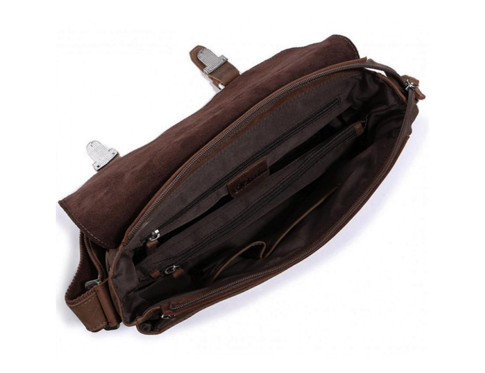 Месенджер чоловічий шкіряний через плече crazy horse Tiding Bag 6002B-1 - Фотографія № 4