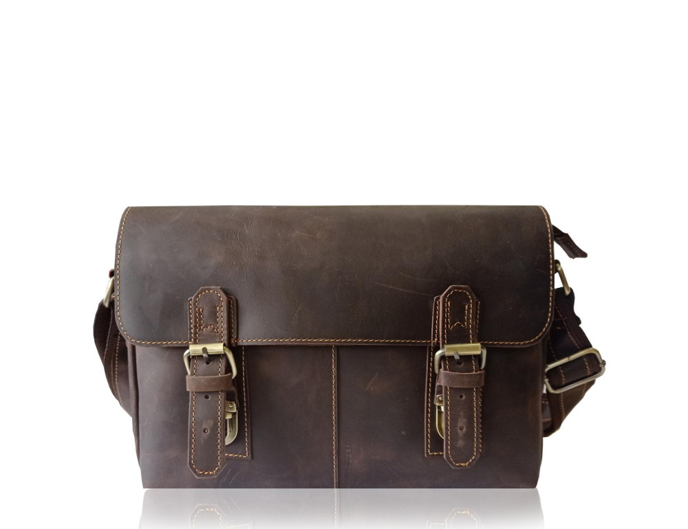 Месенджер чоловічий шкіряний через плече crazy horse Tiding Bag 6002B-1 - Фотографія № 6