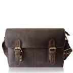 Месенджер чоловічий шкіряний через плече crazy horse Tiding Bag 6002B-1 - Фотографія № 105