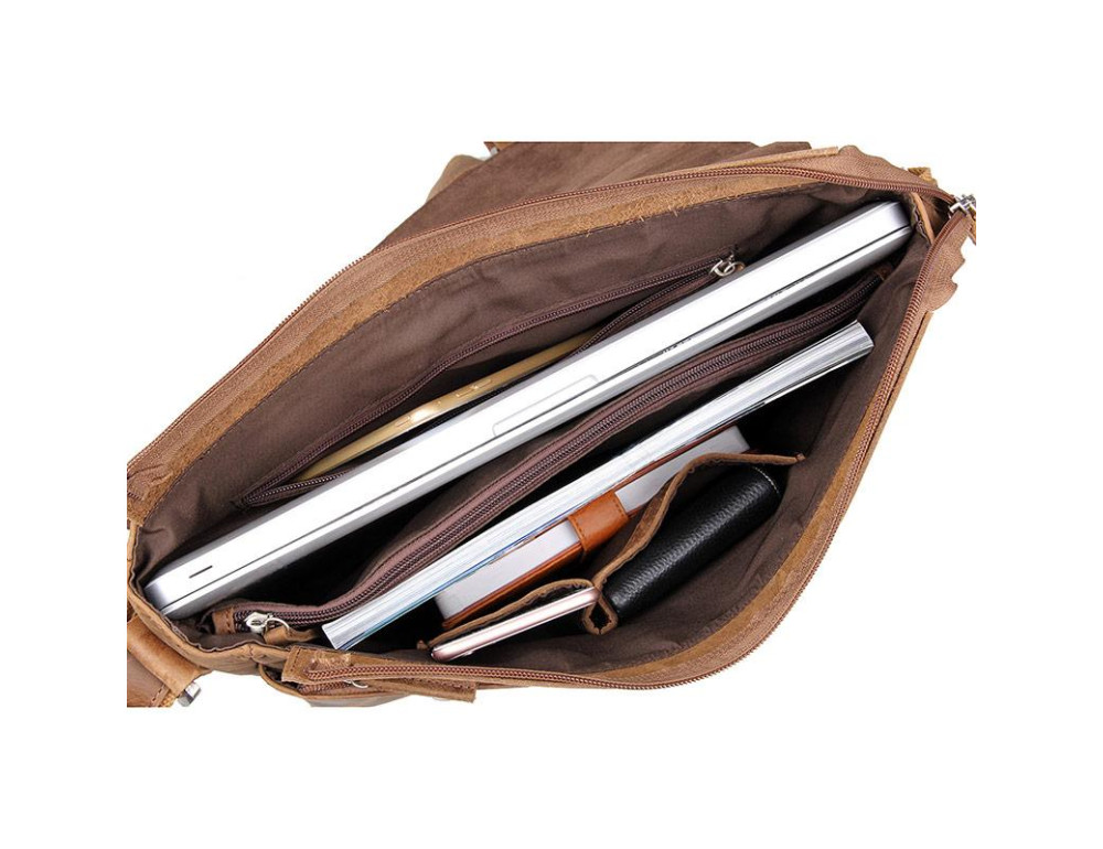 Мессенджер коричневый Tiding Bag 6002LR-2 - Фото № 2