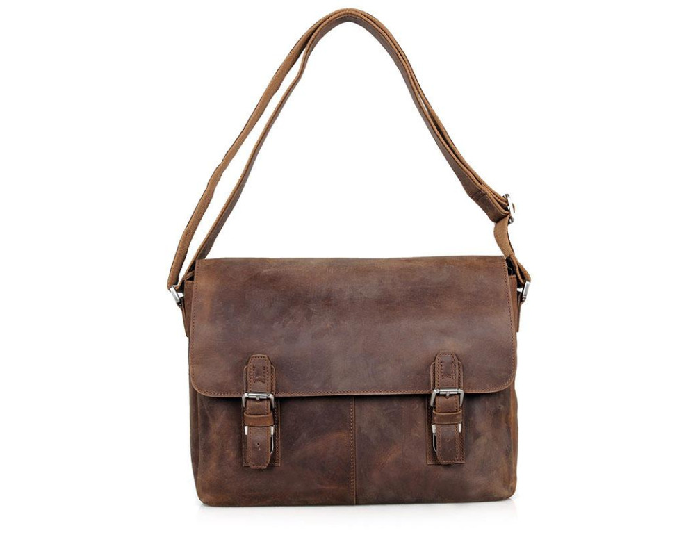 Мессенджер коричневый Tiding Bag 6002LR-2 - Фото № 3