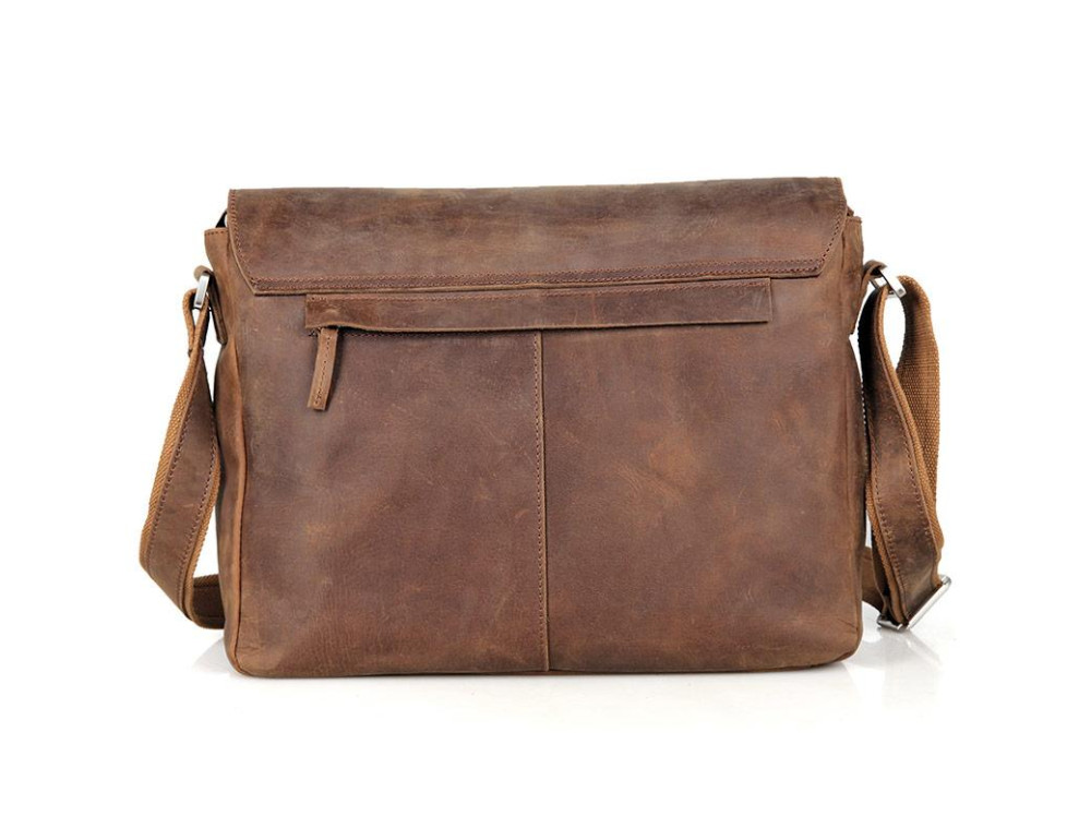 Мессенджер коричневый Tiding Bag 6002LR-2 - Фото № 6